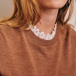Sézane Paolo camel sweater S NWT